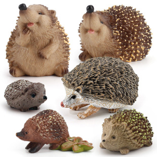 Cross-border PVC solid simulation hedgehog wild animal model hedgehog mouse jungle sand tray decoration children's toy