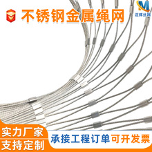 定制304不锈钢绳网 景区动物园防护网高空防坠钢丝绳网编织安全网