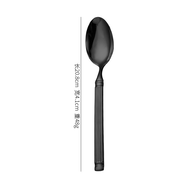 クロスボーダーローマ柱410ステンレス洋食食器5点セットナイフフォークスプーンホテル家庭用ステーキナイフデザートスプーン|undefined