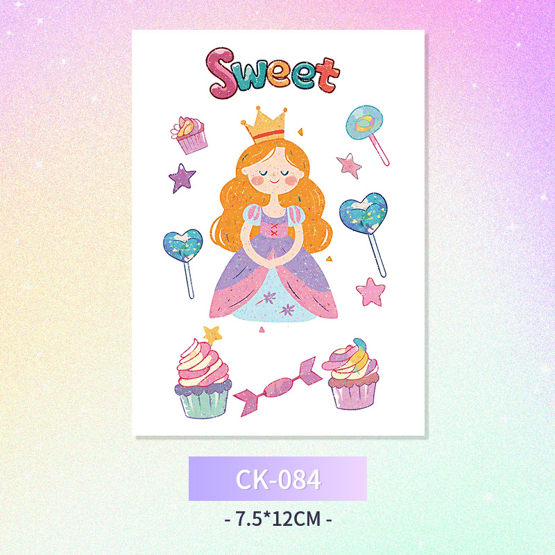 Glitter mariposa cara pegatinas tatuaje pegatinas hadas lavable impermeable de larga duración lindo unicornio ciervo Luna Estrella Planeta