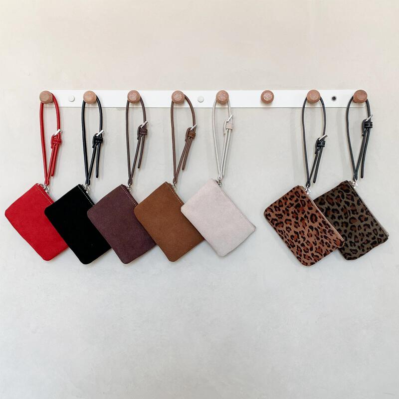 Cross-Border Mini Leopard Print Bag Autumn and Winter New Retro Coin Purse Niche Trendy Versatile Lightweight Hand-Held Suede Bag