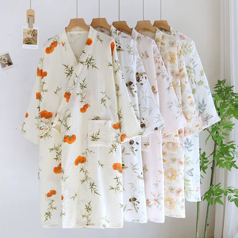 Японское кимоно, хлопковый ханфу, летняя баннаяrobe, осень