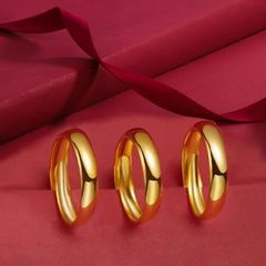 高級感は黄金の素の輪の光沢の金色の指輪をまねます。