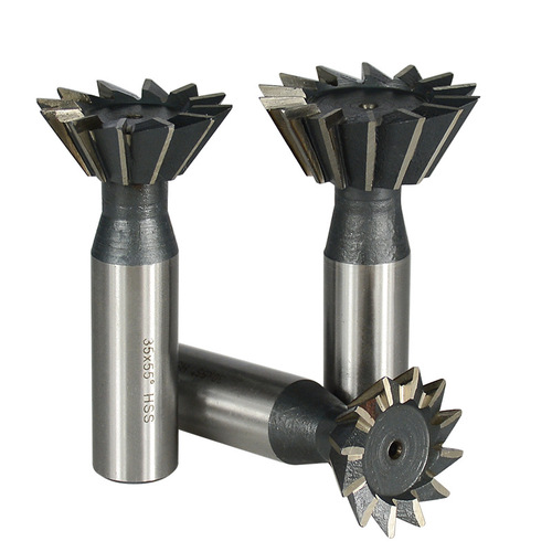 Cross-border new model dovetail milling cutter 45 55 60 degree CNC planer straight handle high speed steel end mill wholesale