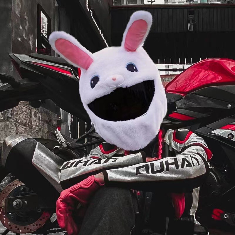 Cross-border Hot Sale Motorcycle Helmet Decorative Cover Animal Mask Motorcycle Accessories Cartoon Rabbit Toothless Pumpkin Headgear