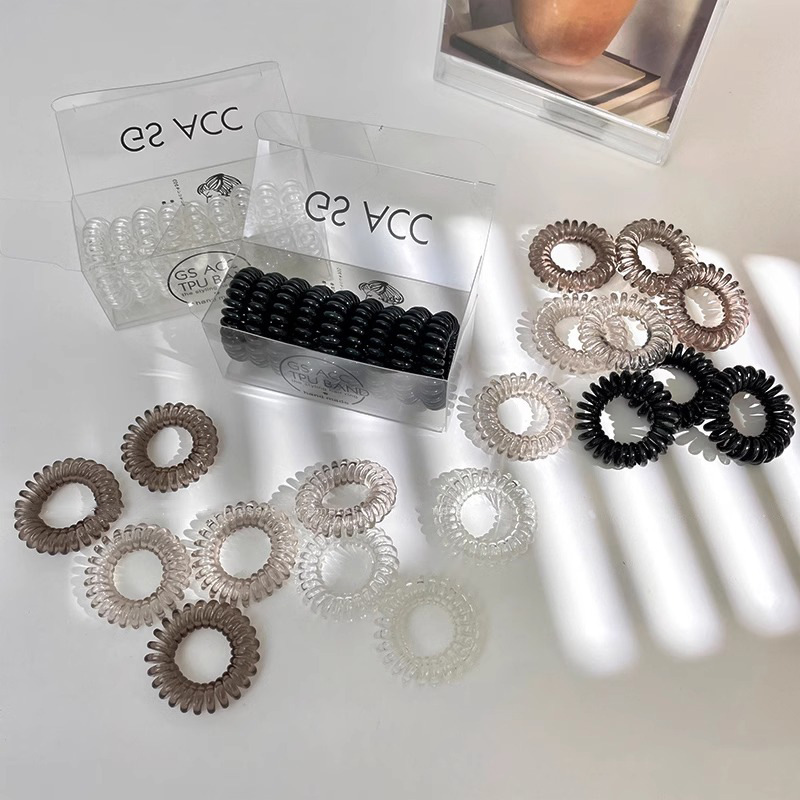 Coreano inns color gelatina alta sensación línea telefónica anillo de cabello de alta altura correa elástica anillo de cabello de cabello de cabeza adornos de cabello