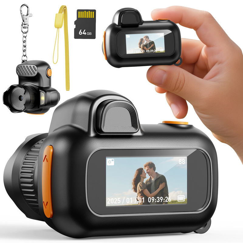 Cross-Border Popular Product: Campus Influencer Retro Ccd High-Definition Portable Thumb Camera, Mini Camera, Children's Camera