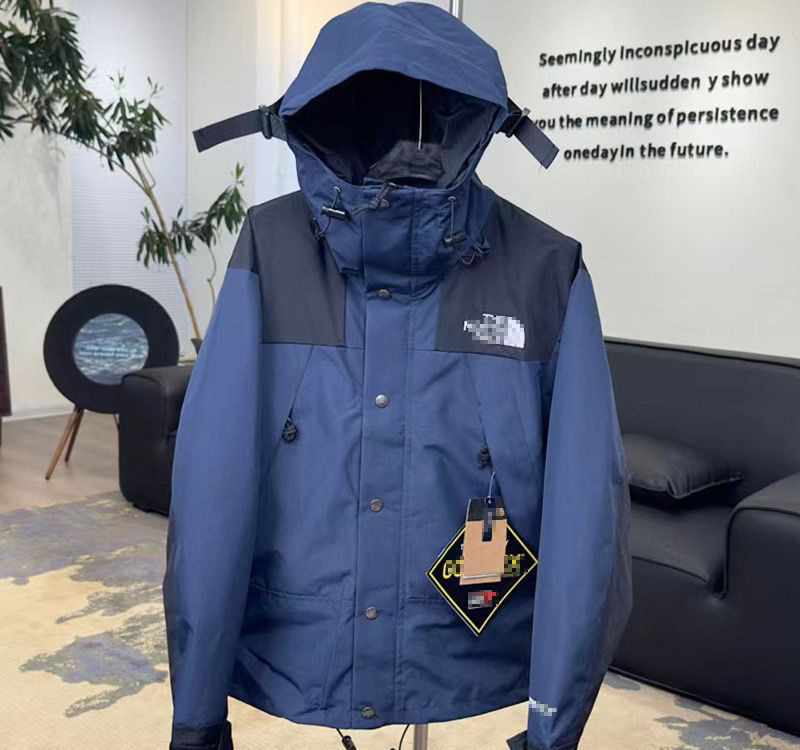 外贸1990冲锋衣男女美版北家登山服三合一户外防风情侣外套连帽|undefined