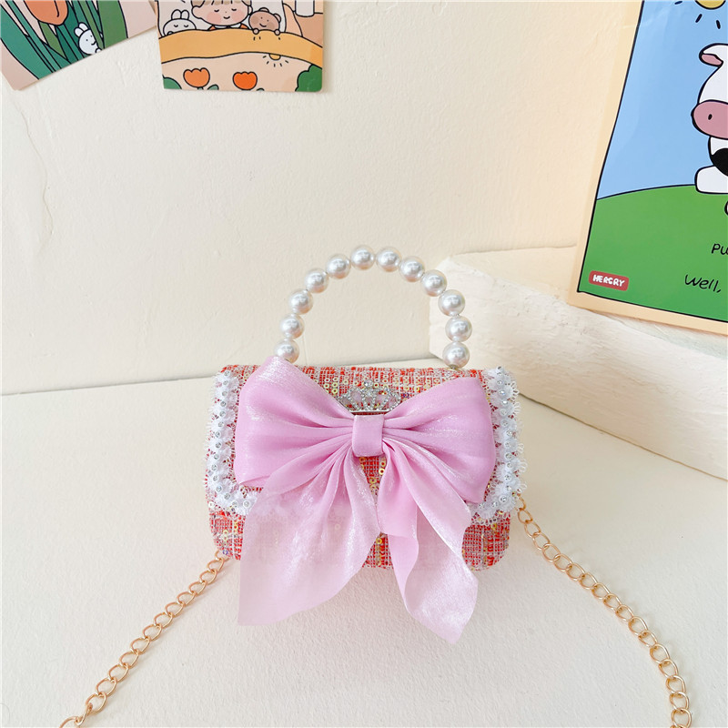 Baja de arco para niños ropa para niños bolsas lindas bolsas de cambio 2024 nuevo pañuelo de cáscara dura bolsas de tramo inclinadas bolsas de princesa de niñas