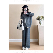UM���ײɫ��ë��֯��װŮ�ﶬV�쿪�������������ȿ�ʱ��������