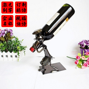 Special price factory straight hair imp wine tricycle vintage car wine rack collectible ornaments iron wine rack viewing