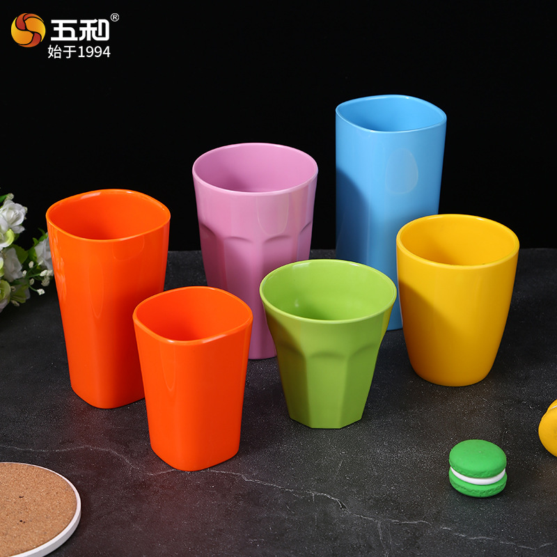 우허 화이트 멜라민 컵 201-300ml 호텔 식당 뷔페 업소용 물컵 찻잔