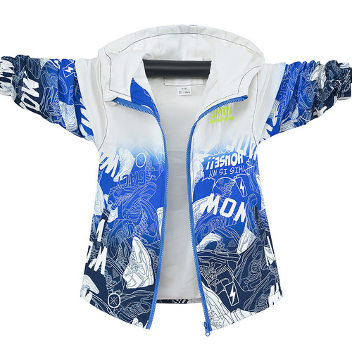 New Trend Children's Outwear Autumn/Winter Coat for Boys Age 3-15, Medium/Large Size Short Hiking Jacket
