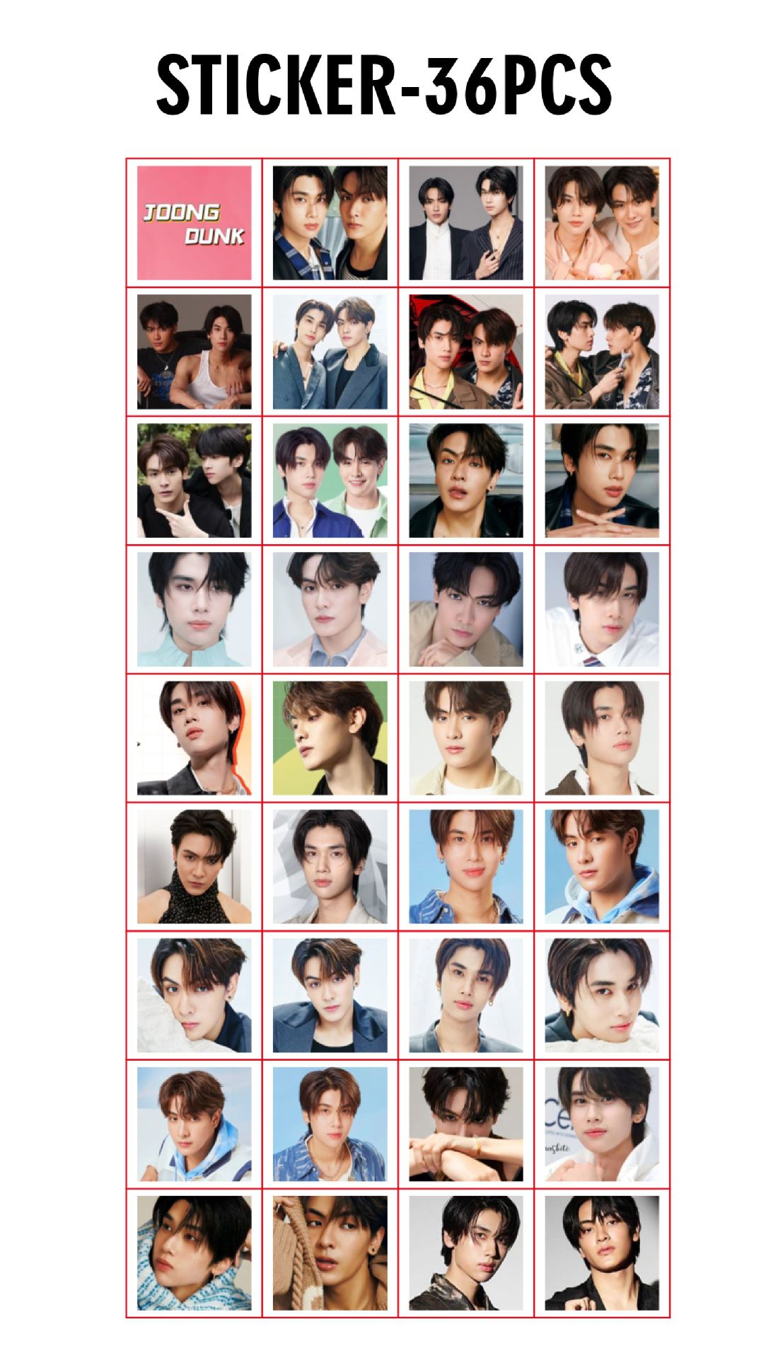 96 Stück/Set Thai Star JoongDunk Laser Lomo Karte Joong und Dunk Charaktere 7,6 cm Fotokartenaufkleber Fans Sammelkarten – Detail 7
