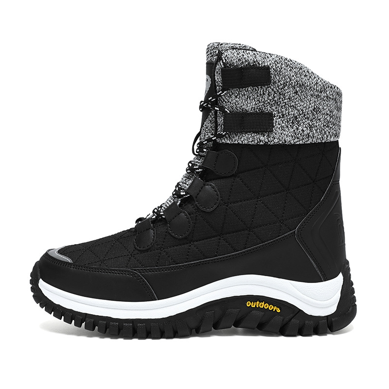 Explosiones transfronterizas de invierno calentamiento nuevo calentamiento al aire libre zapatos de algodón de alta altura zapatos de nieve calentamiento zapatos de montaña para hombres y mujeres