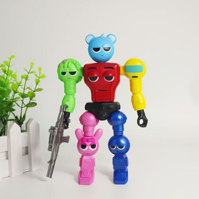 越境リズム箱17cmロボット関節可動手弁可動組み合わせゲームロボットモデル置物|undefined