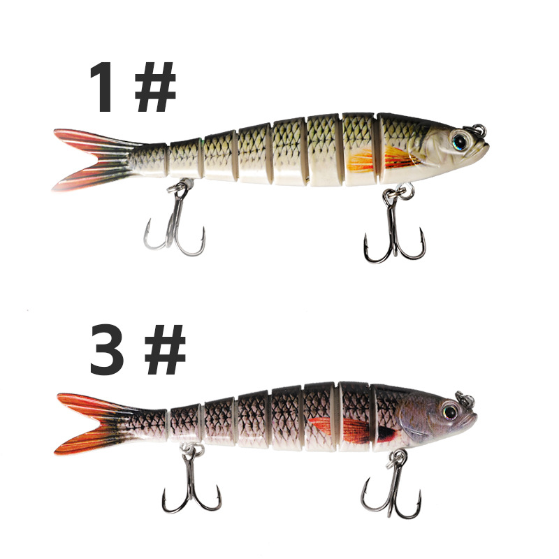 Cebo falso de simulación de explosión europea y americana transfronteriza, pescado de varias secciones hundido 26g 13.5cm, cebo duro