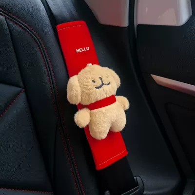 Seat belt shoulder pad Pad Cute Plush Cartoon Car - kagou-red-velvet-shoulder-strap