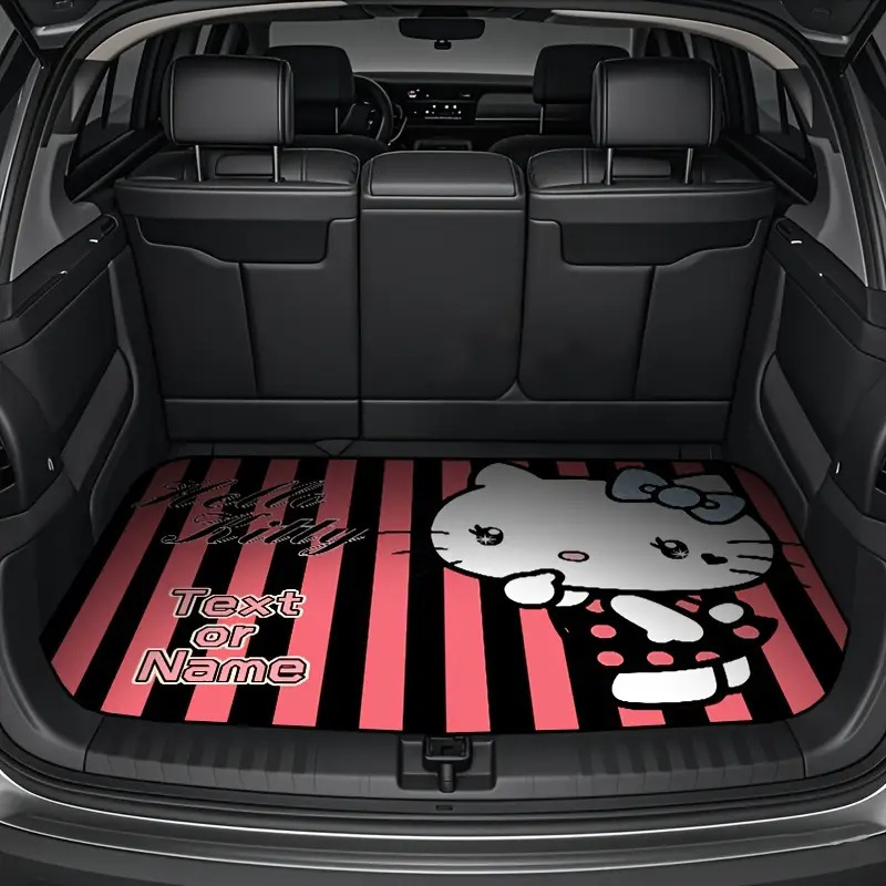 Cross-Border Cute Hello Kitty Car Trunk Mat, Universal for All Seasons, Non-Slip, Dirt-Resistant, Wear-Resistant, Dust-Proof Car Mat Labeling