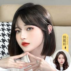 Wig for women with short hair, full wig for women, summer new fashion, bob hair, imitation of full human hair, light and natural wig set