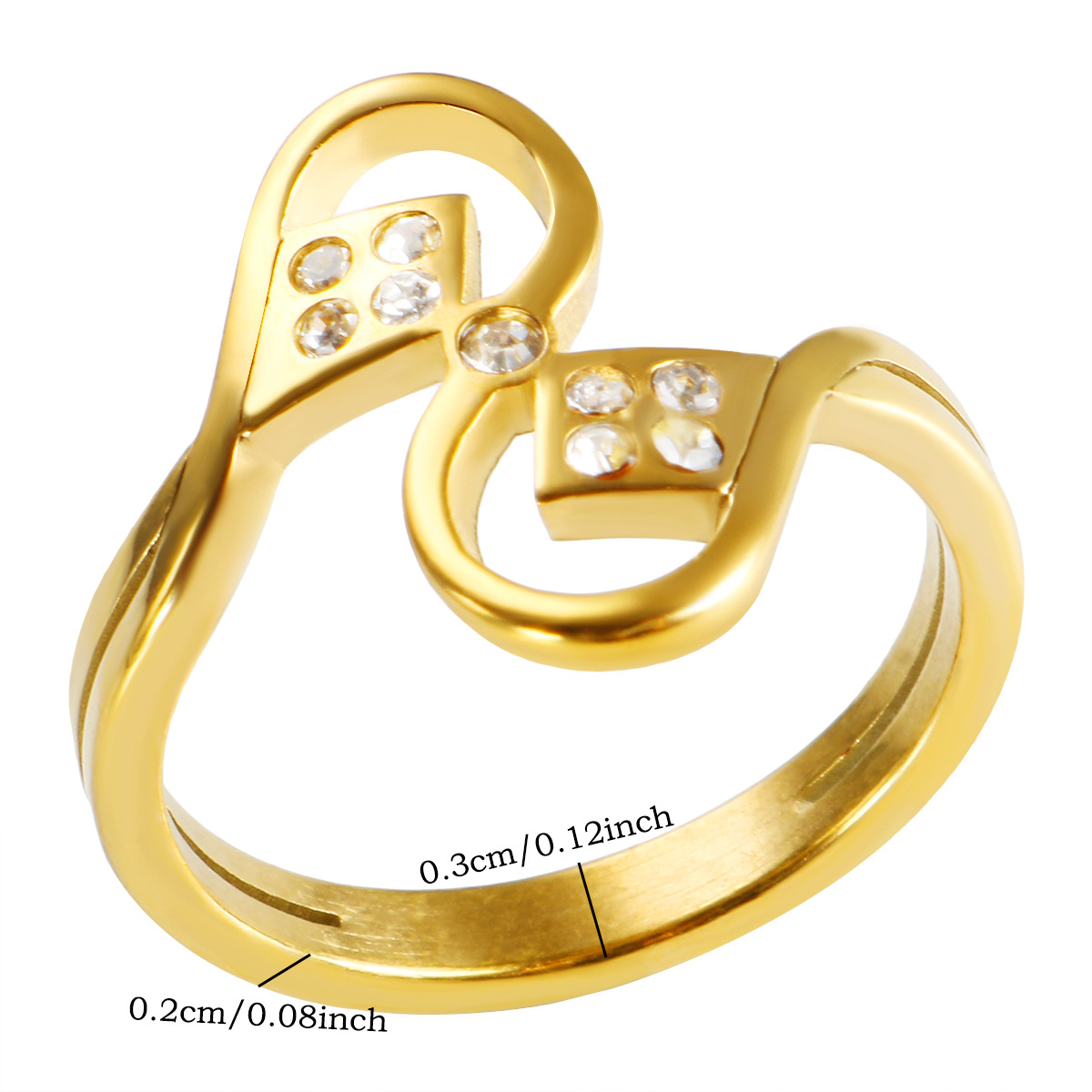 Niche fashion simple light luxury titanium steel ring jewelry birthday zircon diamond ring_voghion.com