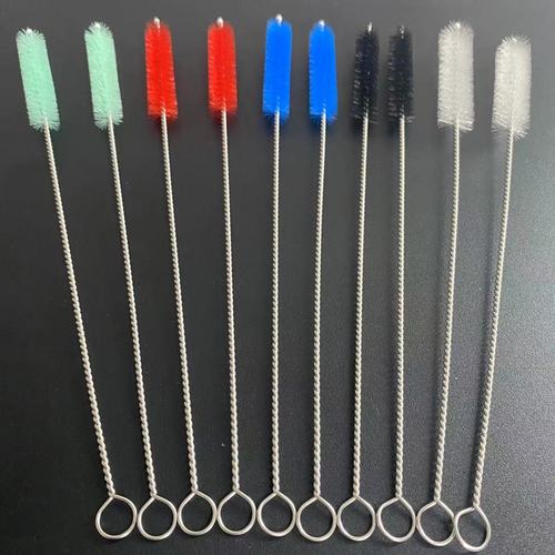 Test tube brush bottle nipple brush accessories stainless steel water bottle mouth brush cleaning brush cleaning colorful brush large quantity and favorable price
