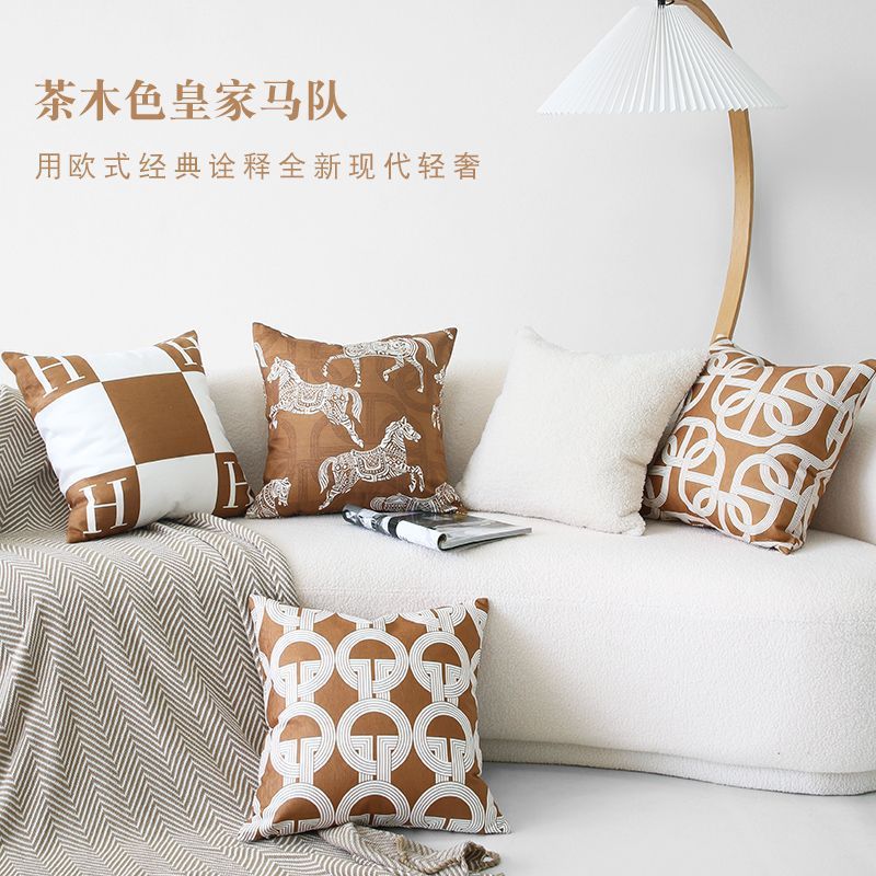 Francia INS sofá crema de viento almohada sala de estar almohada de madera nórdica moderna almohada de lujo ligera casa de Han