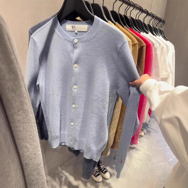 Exported to Japan Cdg Comme Des Garçons P*Lay Classic Round Neck V-Neck Wool Cardigan Knit Sweater Exported to Japan Cdg Comme Des Garçons P*Lay Classic Round Neck V-Neck Wool Cardigan Knit Sweater