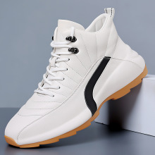 男鞋冬季新款高帮真皮运动休闲鞋加绒棉鞋男士短靴厚底保暖雪地靴