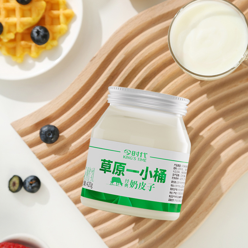 今时代草原一小桶奶皮子酸奶厂家直发420g2桶学生奶营养酸牛奶|undefined