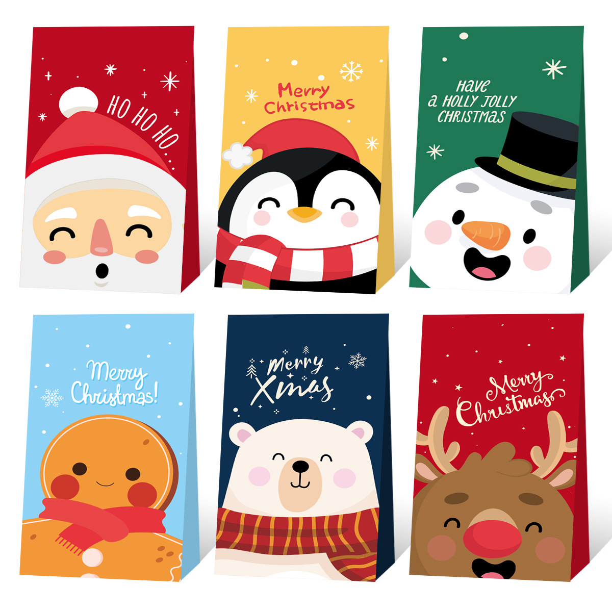 Christmas Festival Cartoon Pattern Cute Style Christmas Cute Cartoon Paper Christmas Gift Wrapping Supplies