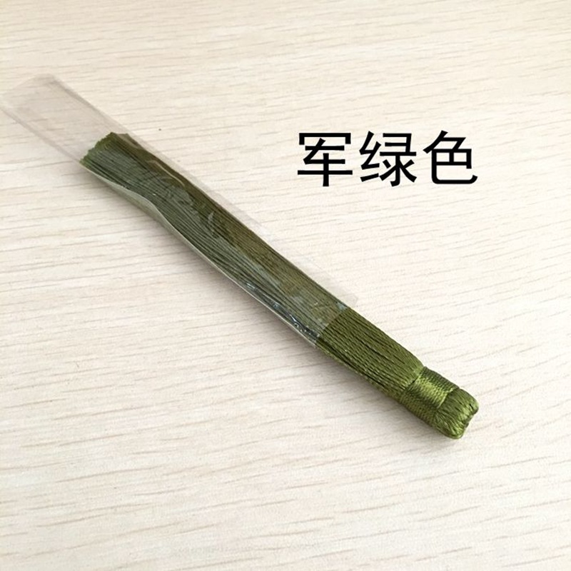 Military green small car with tassels