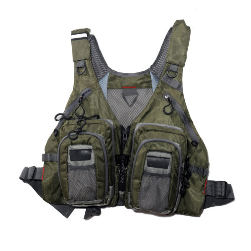 Outdoor vest unisex fishing jacket with multiple pockets, multi-functional, breathable, stream fly fishing, casting, lures vest