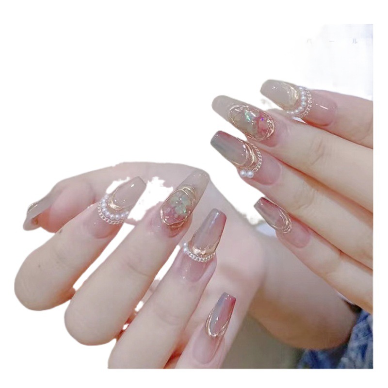 Clavo diamante joyería al por mayor Internet celebridad princesa exótica mariposa blanca Rosa spanite perla cadena Shell rhinestone