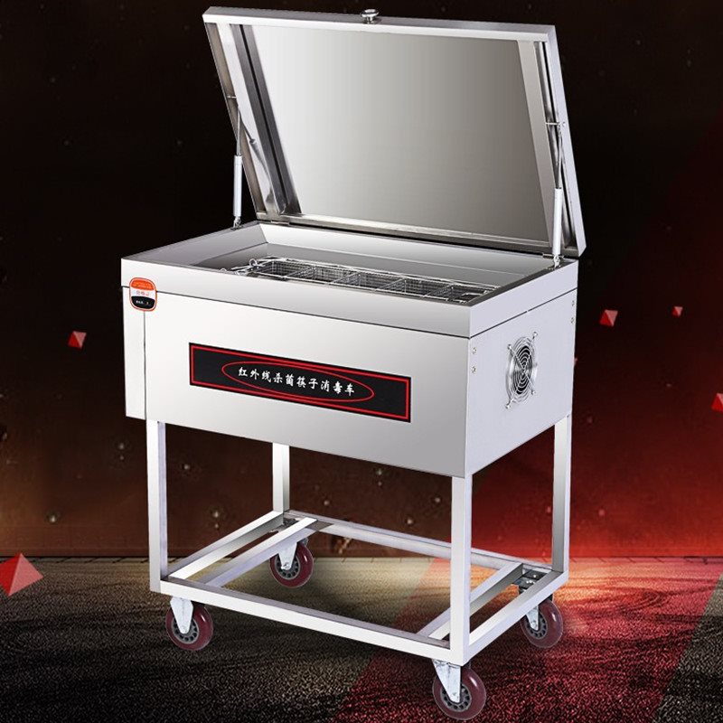 不锈钢学校食堂用紫外线筷子消毒车红外线烘干餐饮酒店饭店消毒车