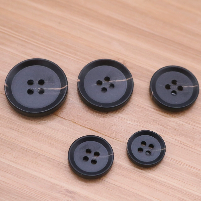 Four-eye button thin edge resin button coat windbreaker button wholesale high-end suit button resin button hand-stitched button