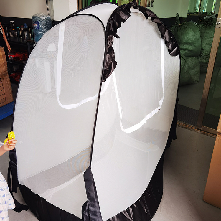 亚马逊爆款免安装蚊帐拉链婴儿床帐防摔儿童折叠带天窗摄像蒙古包