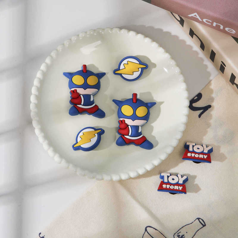 Cute Ultraman Doll Shoe Charms Cartoon Superhero Shoe Decorations DIY Accessories Wholesale