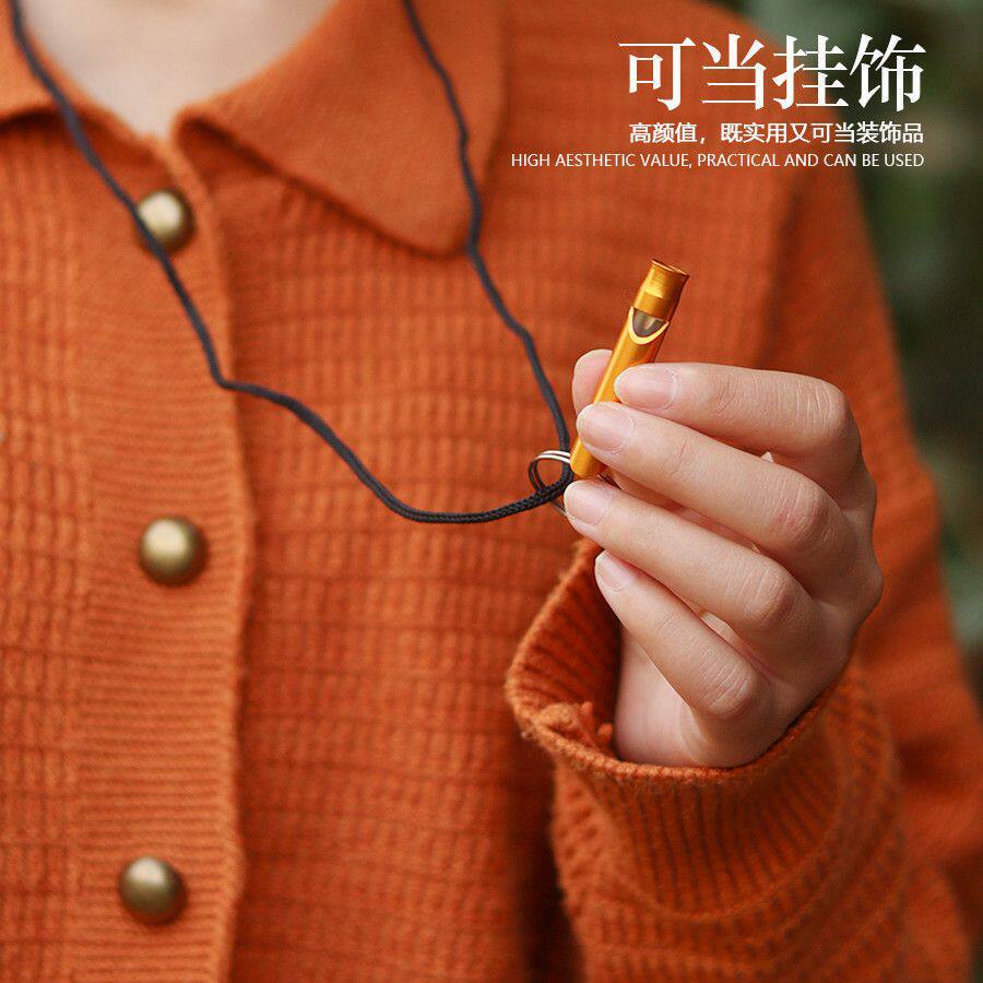 Outdoor camping survival whistle for children, wilderness survival whistle for referees and instructors, metal emergency equipment.