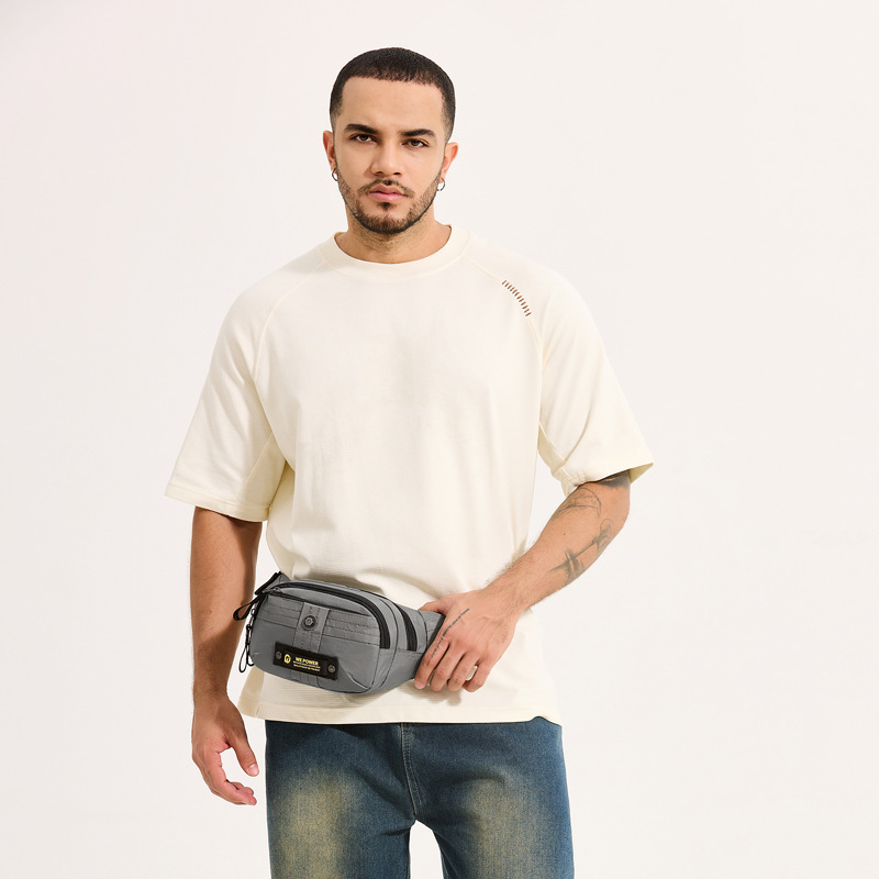 WEPOWER nuevo bolso de cintura deportivo casual para hombres multicapa bolso de hombro ligero bolso de pecho de moda al aire libre