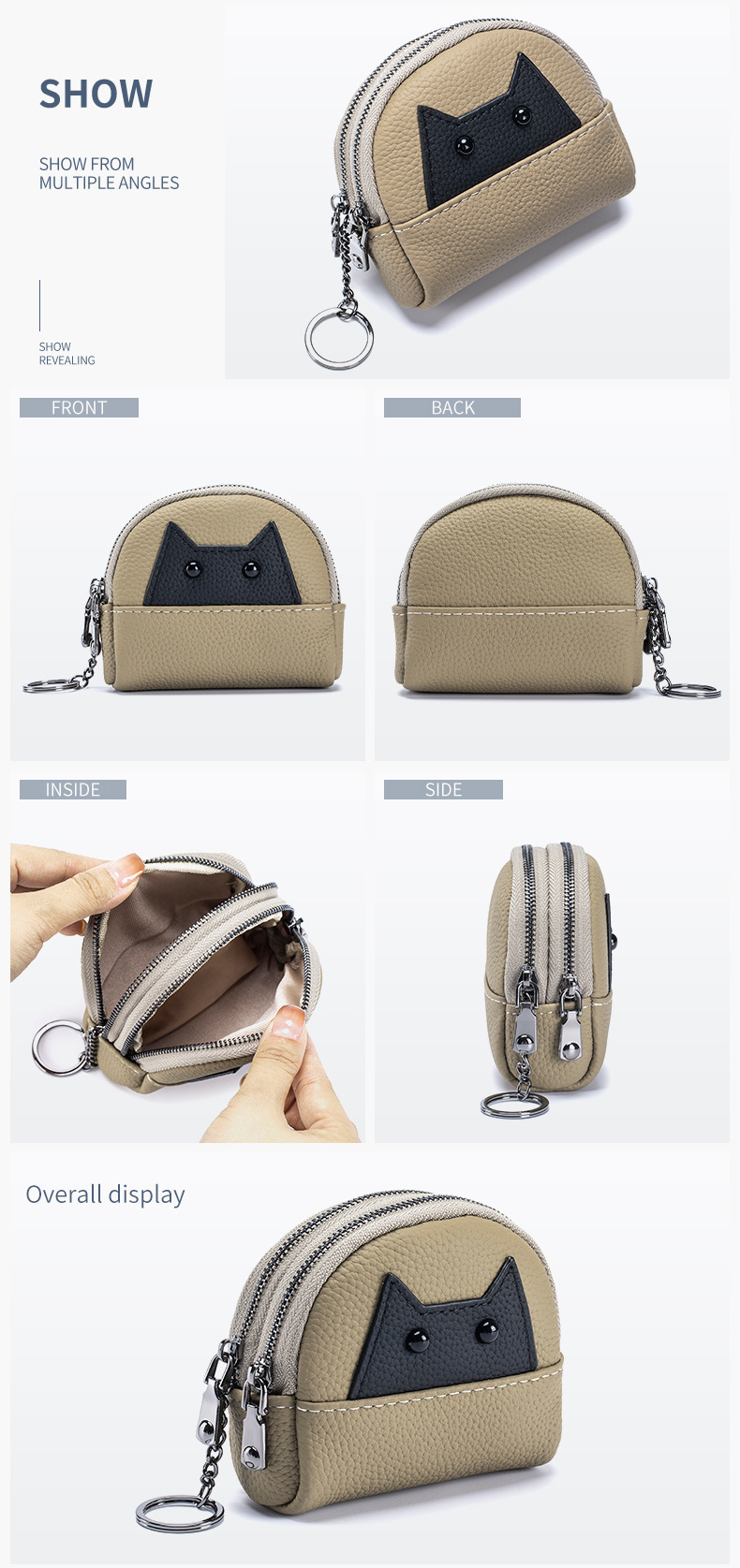 Borsa a mano in pelle con doppio manico, multifunzionale, in vendita a prezzi scontati, con animali_voghion.com