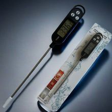 黑色TP300电子探针烧烤BBQ水温计牛奶咖啡数显测温笔 食品温度计