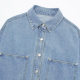 Foreign trade list! European and American summer new fashion lapel long sleeve Denim shirt coat women 4877246