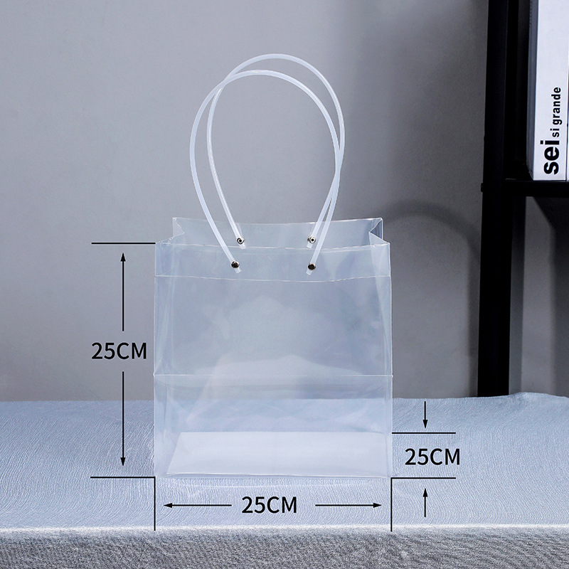 Directo de fábrica transparente flor bolso trapezoidal ramo bolso de mano Día DE LA Madre bolsa de regalo de mano