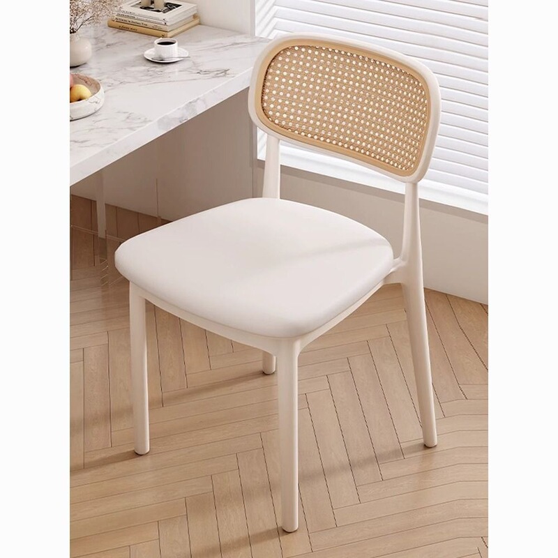 Nordic Style Home Thickened Dining Chair, Bedroom Chair, Office Chair, Comfortable for Long Sitting, Meeting Chair, Modern Minimalist Stool, Plastic Chair