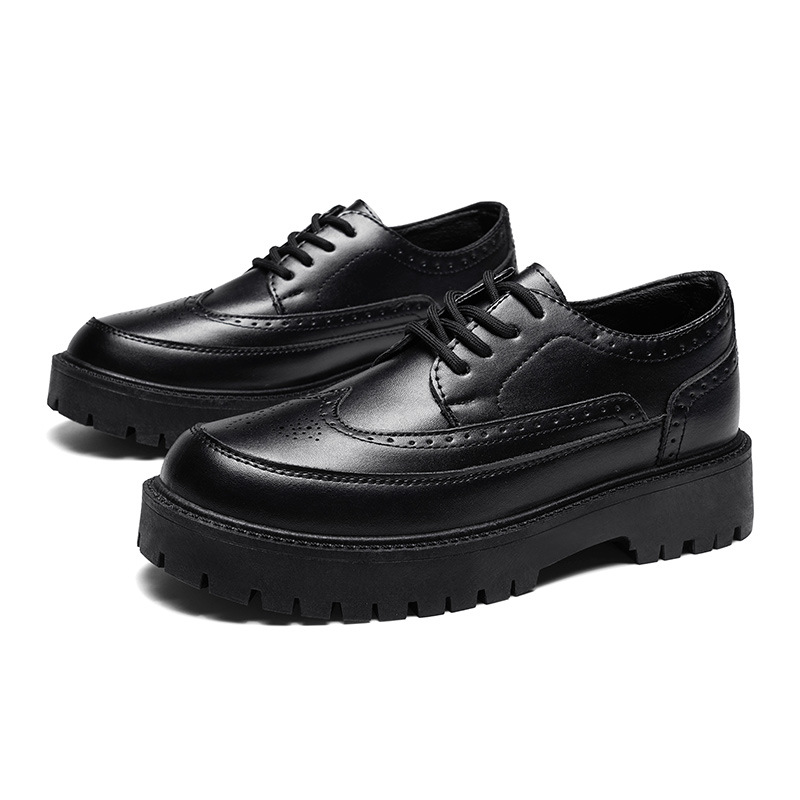 2024 otoño estilo británico plataforma zapatos casuales ropa formal zapatos derby boda de negocios traje bajo negro zapatos de hombre de moda image 6