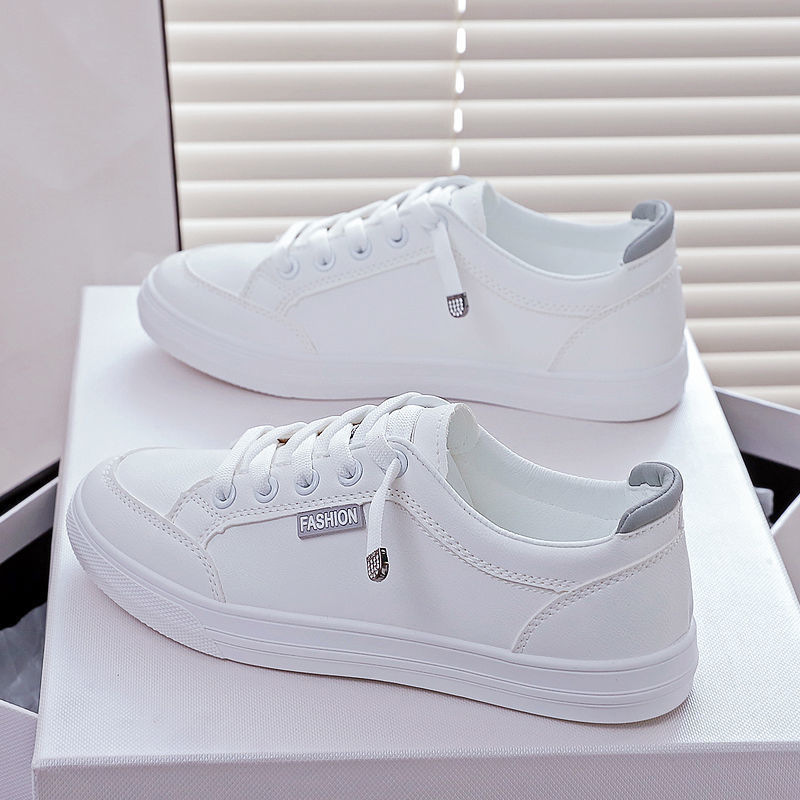 Zapatos blancos para mujeres, zapatos de moda para mujeres, primavera y otoño de 2025, nuevos zapatos deportivos y casuales de nicho para mujeres.