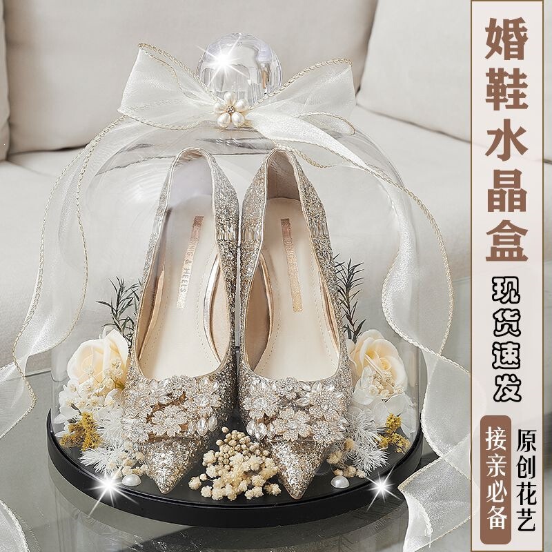 Wedding Shoe Crystal Box Ring Toss Props, Wedding Door-Blocking Game, Wedding Celebration Supplies