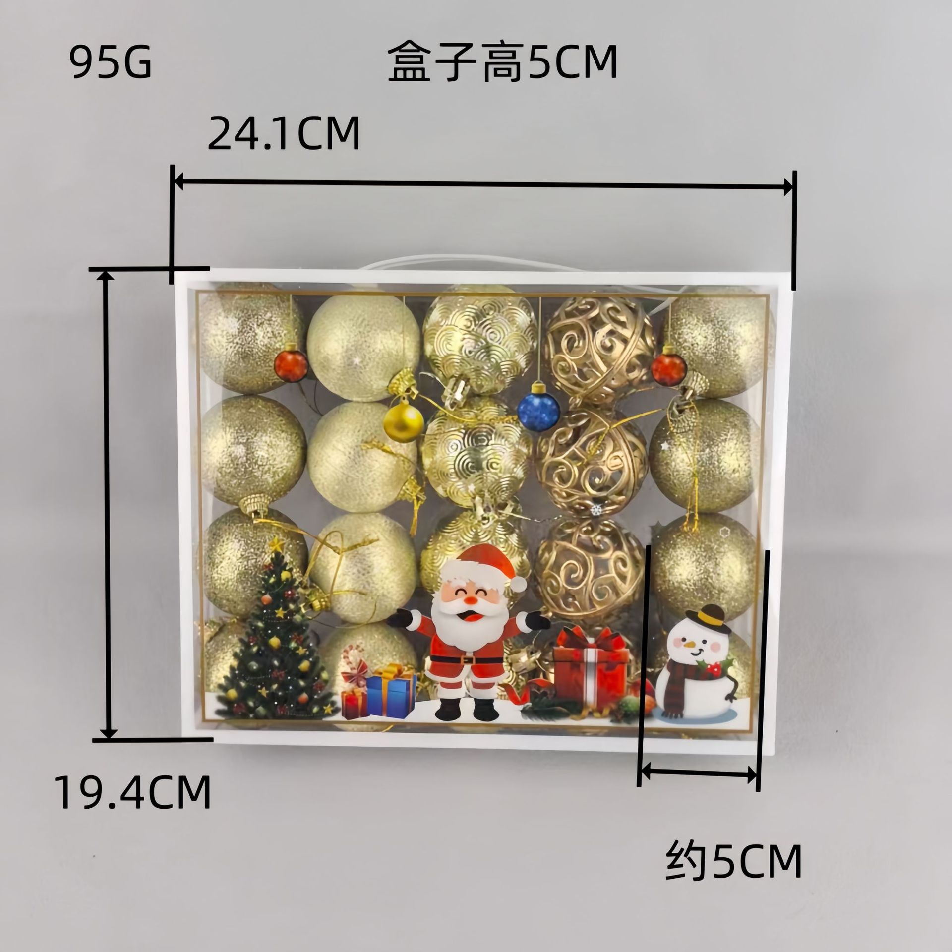 Nuevos Adornos navideños transfronterizos cuelgan bolas navideñas juego de bolas navideñas colgante de árboles de Navidad caja de regalo bolas navideñas q image 16