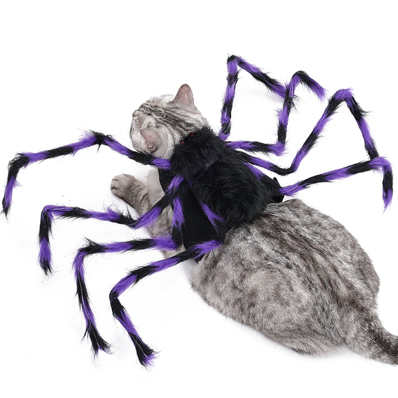 Amazon Pet Halloween Смешные пауки на груди творческие кошки собаки большие и маленькие собачьи вечеринки превращаются в костюмы
